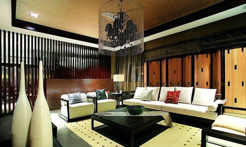 黑色大方稳重的中式客厅设计效果图欣赏